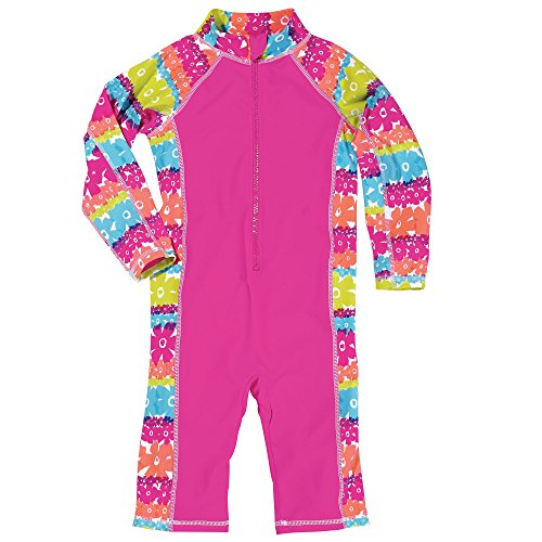 Sun Smarties Baby Girl UPF 50+ One Piece UV Protection Rainbow Surf Suit Sunsuit