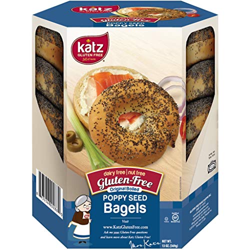 Algopix Similar Product 7 - Katz Gluten Free Poppy Seed Bagels 