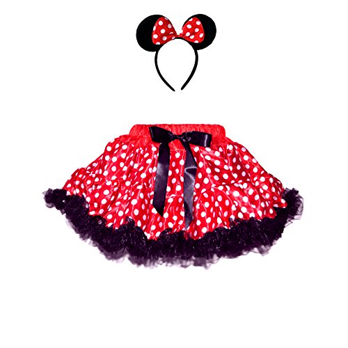 Miki & Mini Polka Dots 2 Layers Tutu Ruffle Trim & Headband Set