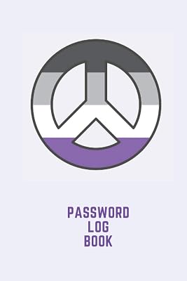 Password Log Book: Asexual Peace Sign Password Tacker Organizer Book