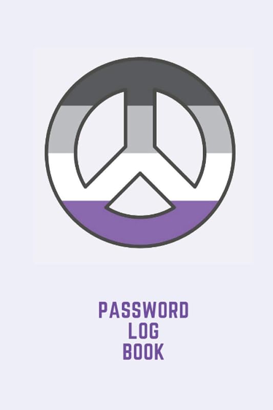 Password Log Book: Asexual Peace Sign Password Tacker Organizer Book by Kassie Artman