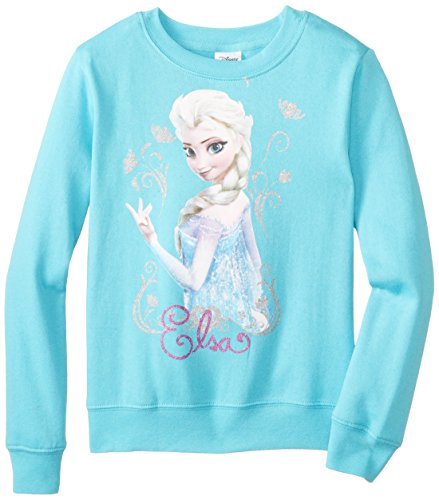 

Frozen Little Girls' Elsa Crew Neck Long-Sleeve Sweatshirt