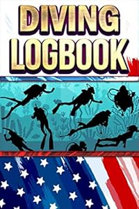 Diving Logbook: Scuba Diving Log book American Flag, scuba dive journal gifts by BAT-Diving- BOOK