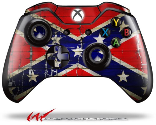 

Painted Faded and Cracked Rebel Confederate Flag - Decal Style Skin fits Microsoft XBOX One Wireless Controller