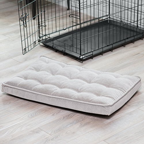 

Luxury Crate Mattress Dog Bed in Pewter Bones (Grey)