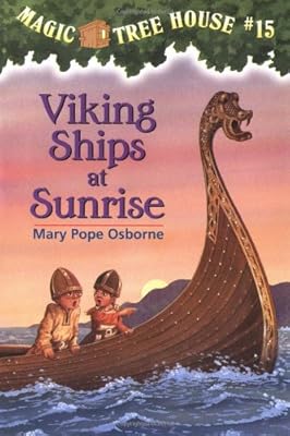 Viking ships at sunrise
