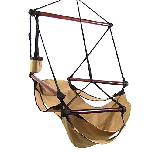 Algopix Similar Product 1 - Sunnydaze Deluxe Hanging Hammock Air