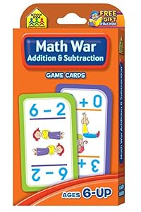 Math War Addition and Subtraction Game Cards by by School Zone Publishing Company Staff