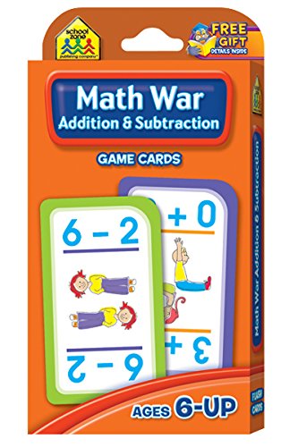 Math War Addition and Subtraction Game Cards by by School Zone Publishing Company Staff