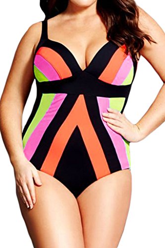 FIYOTE Women Plus Size Strapped One Piece/Bikini Swimwear Swimsuit