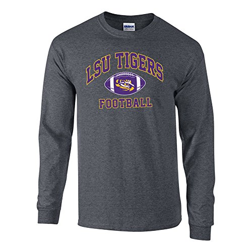 LSU Tigers Long Sleeve Tshirt Football Heather Gray