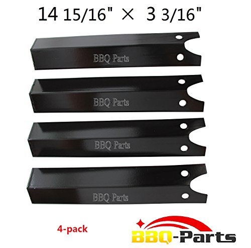 bbq-parts PPZ151 (4-pack) Porcelain steel Heat Plate, Heat Shield, Heat Tent, Burner Cover, Vaporizor Bar, and Flavorizer Bar for Great Outdoors, and Uniflame Grills (14 15/16