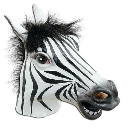 Signstek Horror Scary Zebra Horse Head Mask for Halloween Cosplay Costume Party