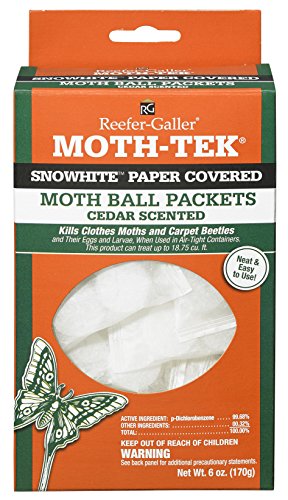 Reefer-Galler Moth-Tek Snowhite Cedar Scented Moth Ball Packets (3)