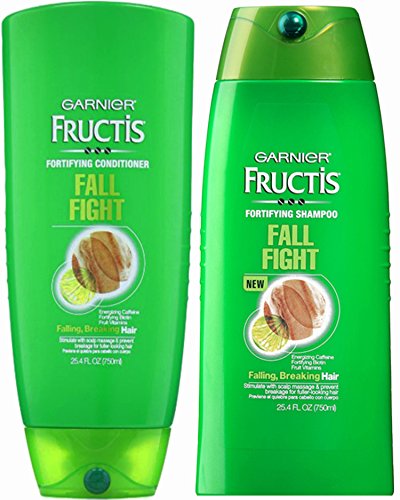 Garnier Fructis Fall Fight Shampoo and Conditioner For Falling Breaking Hair, 25.4 Ounce Duo Set