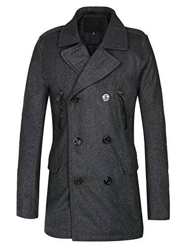 Men's Winter Stylish Blend Double Breasted Pea Coat