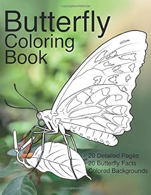 Butterfly Coloring Book: 20 detailed coloring pages | 20 butterfly facts