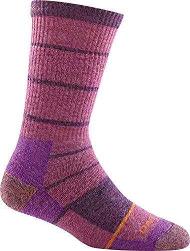 Darn Tough Summit Stripe Full Cushion Boot Sock - Women's Violet Medium
