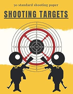 50 standard shooting targets: standard target sheets for shooting, 50 Range Paper Pack with perfect size 8.5 x 11 inch for Gun, Rifle, Fire Pistol, ... Rifle, Firearms. as log book for gun lovers