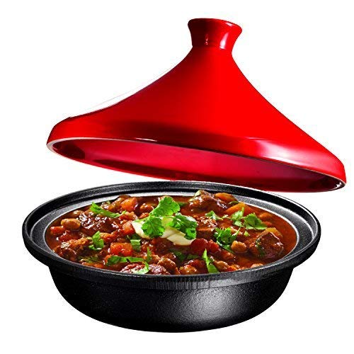 Algopix Similar Product 5 - Cast Iron Moroccan Tagine Pot Enameled