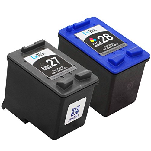 LxTek Remanufactured Ink Cartridge Replacement For HP 27 & HP 28 (1 Black | 1 Tri-Color) C8727AN C8728AN