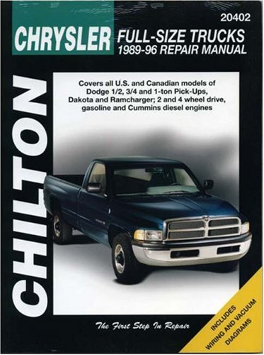 Chrysler Full-Size Trucks, 1989-96 (Chilton's Total Car Care Repair Manuals) by Chilton
