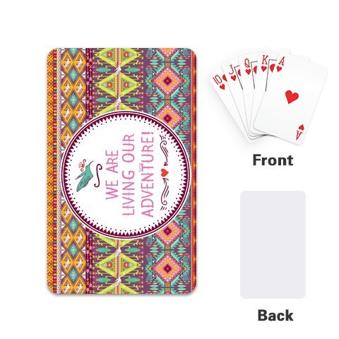 

Custom Aztec Print Playing Cards Design With Single Side 2.1"x 3.5" W-PC156