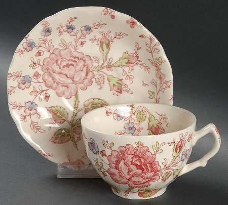 Algopix Similar Product 18 - Johnson Brothers Rose Chintz Pink Low