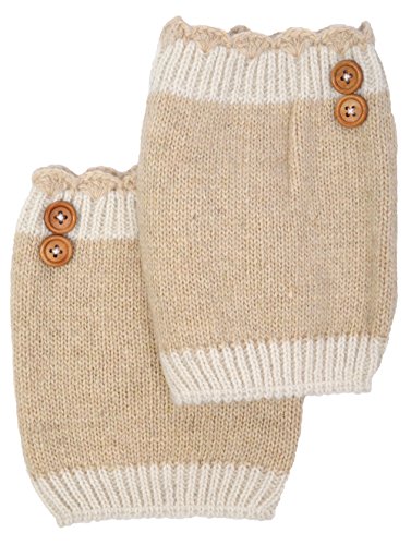 Funky Junque's Scalloped 2 Tone Button Boot Cuff