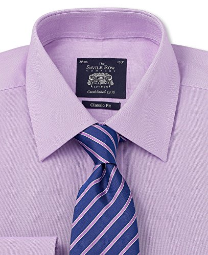 

Savile Row Men's Lilac Pinpoint Classic Fit Shirt