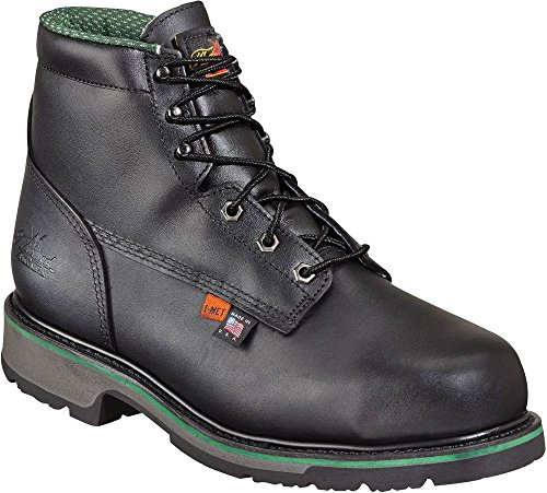 

Thorogood Work Boots Mens Full Grain Steel Toe 10 D Black 804-6511