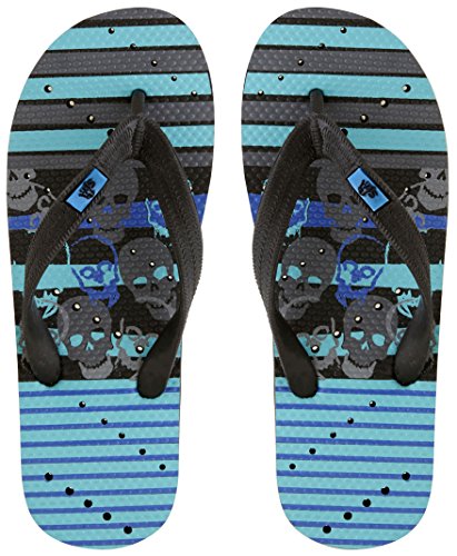 Showaflops Men's Antimicrobial Shower & Water Sandals - Stripes and Skulls