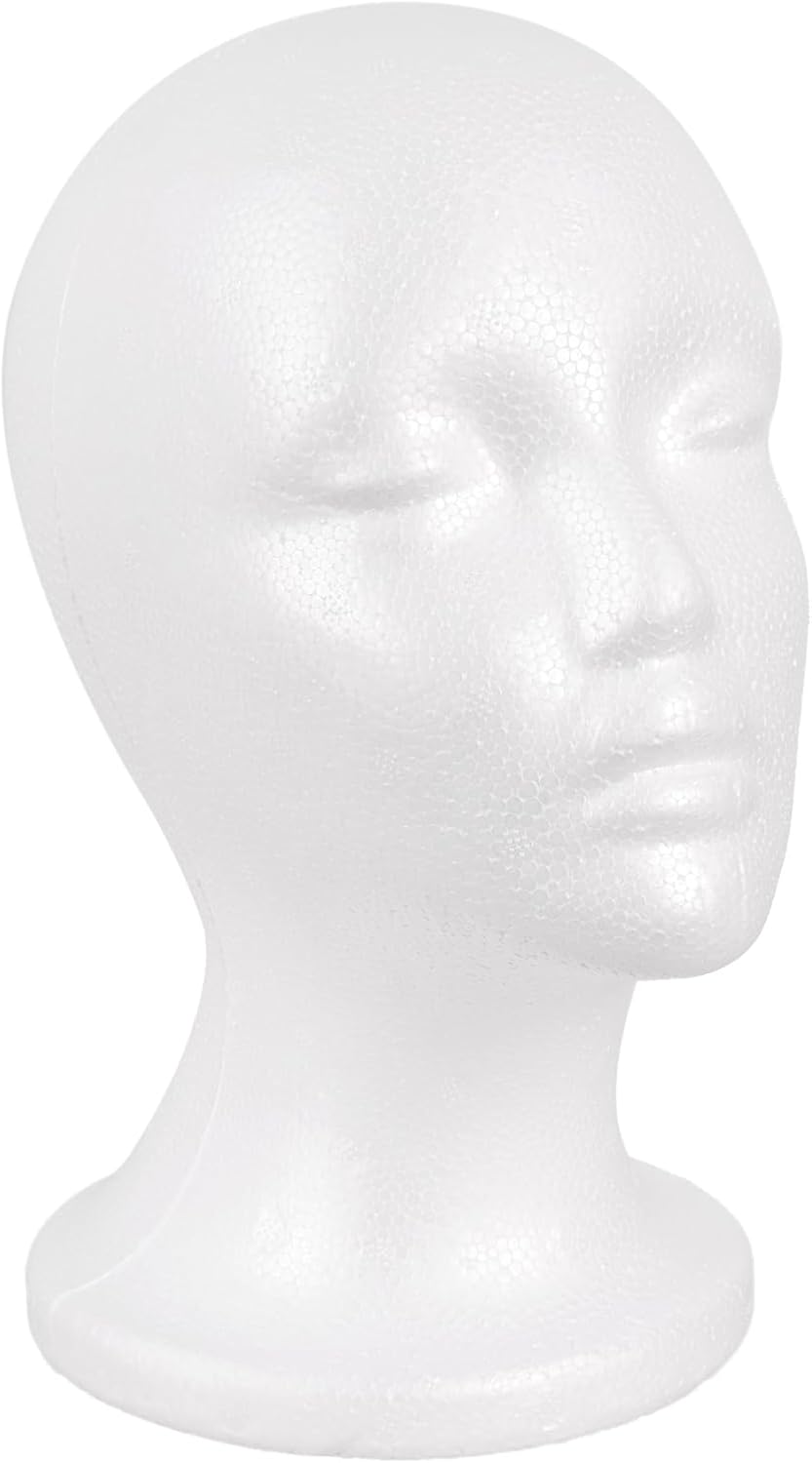 Testa di mannequin in polistirolo per parrucche e cappelli_voghion.com