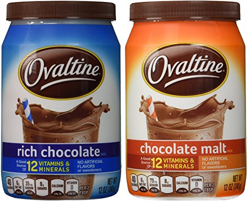 Ovaltine Chocolate (1) Rich and (1) Malt Drink Mix Bundle (2 - Import It All