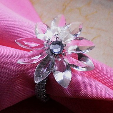 

Sunflower Napkin Ring Set of 6, Pearl Dia 4.5cm