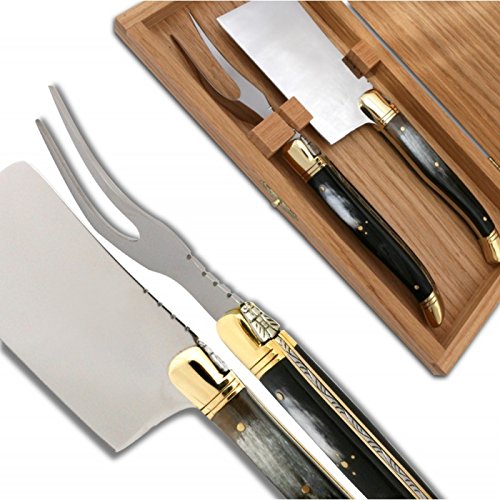 

Laguiole Cheese knife set Black Horn Handle direct from France