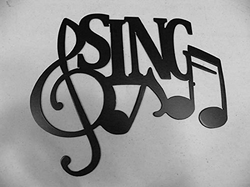 Sing Word and Musical Notes Metal Wall Art Decor