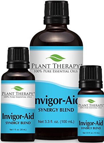 Invigor-Aid Synergy Essential Oil Blend. 100% Pure, Undiluted, Therapeutic Grade. (Blend of: Sandalwood, Black Pepper and Lemon)