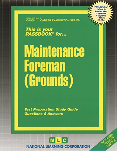 Maintenance Foreman by Passbooks