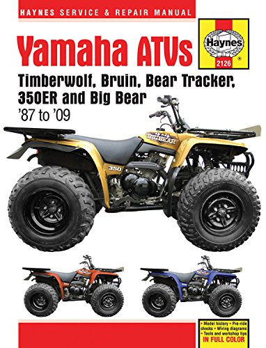 Yamaha ATVs Timberwolf, Bruin, Bear Tracker, 350ER and Big Bear 1987 - 2009 by Editors of Haynes Manuals