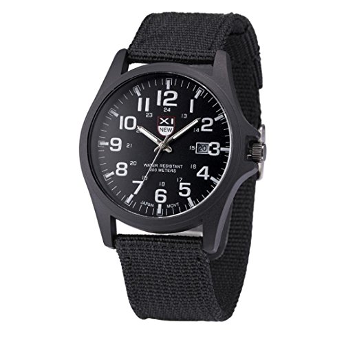 Creazy® Outdoor Mens Date Stainless Steel Military Sports Analog Quartz Army Wrist Watch