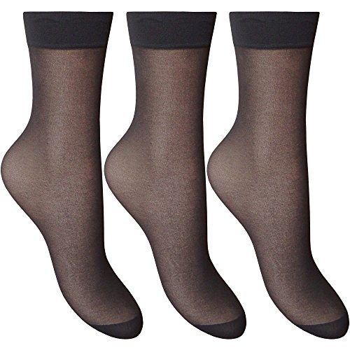 Women's Silky Soft, Sheer & Durable Smooth Knit Anklets (3 Pair Pack)