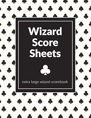 Wizard Score Sheets extra large izard scorebook: Wizard Card Game Full Page Score Cards 8.5 x 11 inches Gift