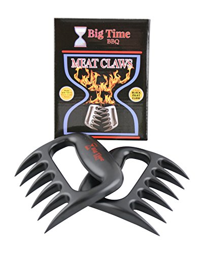 Big Time BBQ Meat Claws Pulled Pork Shredder Tool Made Tough For Shredding Handling and Carving Set of 2 Perfect For Transferring Your Turkey From The Roasting Pan To The Carving Plate