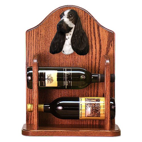 

Michael Park BLUE ROAN English Cocker Spaniel Wine Rack 2 Bottle-Dark Oak