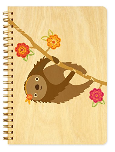 Algopix Similar Product 1 - Sylvie Sloth Journal with Real Wood