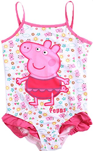 Toddle Peppa Pig-Baby Girls Flower Flounced One Piece Tankini Swimsuit Swimwear