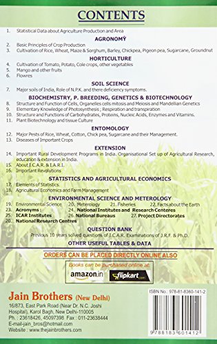 General Agriculture For I.C.A.R. Examinations (J.R.F., Ph.D., S.R.F. & A.R.S.)