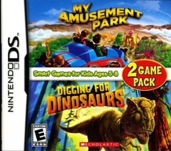 My Amusement Park &amp; Digging for Dinosaurs Smart Games for Kids 5-8, Nintendo DS