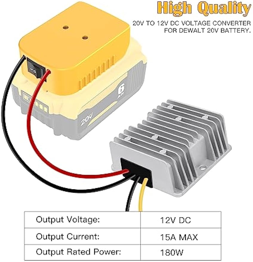 DeWalt 20 Volt Dc Converter 20V To 12V Step Down Power Inverter